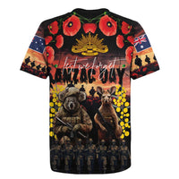 Australia ANZAC Day Rugby Jersey Kangaroo and Koala Soldier - Forever in My Thoughts LT03 - Polynesian Pride