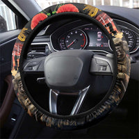 Australia ANZAC Day Steering Wheel Cover Kangaroo and Koala Soldier - Forever in My Thoughts LT03 - Polynesian Pride