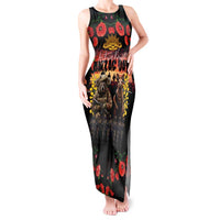 Australia ANZAC Day Tank Maxi Dress Kangaroo and Koala Soldier - Forever in My Thoughts LT03 Women Black - Polynesian Pride