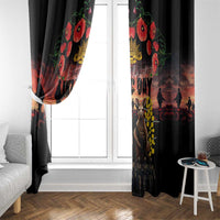 Australia ANZAC Day Window Curtain Kangaroo and Koala Soldier - Forever in My Thoughts LT03 - Polynesian Pride