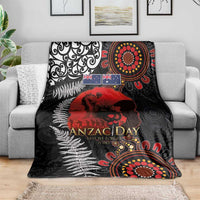 Australia and New Zealand ANZAC Day Blanket Aboriginal and Maori Art Pattern - Gallipoli Lest We Forget LT03 - Polynesian Pride