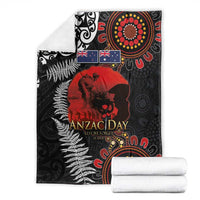 Australia and New Zealand ANZAC Day Blanket Aboriginal and Maori Art Pattern - Gallipoli Lest We Forget LT03 - Polynesian Pride
