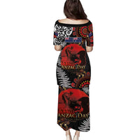 Australia and New Zealand ANZAC Day Puletasi Aboriginal and Maori Art Pattern - Gallipoli Lest We Forget LT03 - Polynesian Pride
