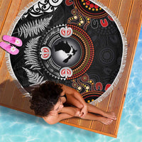 Australia and New Zealand Together Beach Blanket Aboriginal and Maori Art Tattoo LT03 - Polynesian Pride