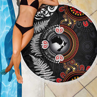 Australia and New Zealand Together Beach Blanket Aboriginal and Maori Art Tattoo LT03 - Polynesian Pride