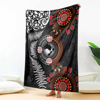 Australia and New Zealand Together Blanket Aboriginal and Maori Art Tattoo LT03 - Polynesian Pride