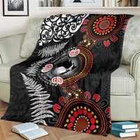Australia and New Zealand Together Blanket Aboriginal and Maori Art Tattoo LT03 - Polynesian Pride