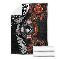 Australia and New Zealand Together Blanket Aboriginal and Maori Art Tattoo LT03 - Polynesian Pride