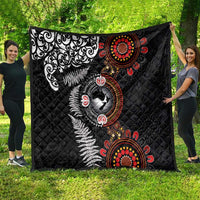 Australia and New Zealand Together Quilt Aboriginal and Maori Art Tattoo