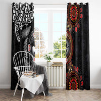 Australia and New Zealand Together Window Curtain Aboriginal and Maori Art Tattoo LT03 - Polynesian Pride