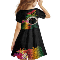 Vanuatu Selebretem 44th Indipendens Dei Family Matching Tank Maxi Dress and Hawaiian Shirt Sand Drawing Turtle Melanesian Vibes