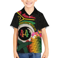 Vanuatu Selebretem 44th Indipendens Dei Kid Hawaiian Shirt Sand Drawing Turtle Melanesian Vibes