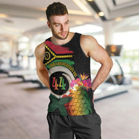 Vanuatu Selebretem 44th Indipendens Dei Men Tank Top Sand Drawing Turtle Melanesian Vibes LT03 Black - Polynesian Pride