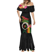 Vanuatu Selebretem 44th Indipendens Dei Mermaid Dress Sand Drawing Turtle Melanesian Vibes LT03 - Polynesian Pride