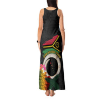 Vanuatu Selebretem 44th Indipendens Dei Tank Maxi Dress Sand Drawing Turtle Melanesian Vibes LT03 - Polynesian Pride