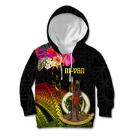Vanuatu Ni-Van Kid Hoodie Coat of Arms Sand Drawing