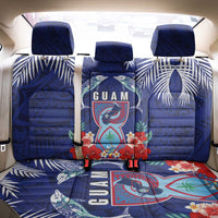 Guam Liberation Day Back Car Seat Cover The Tribal Latte Stone and Dolphins with Hibiscus Chamorro Culture