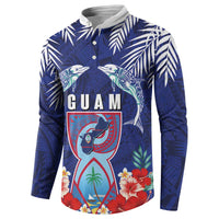 Guam Liberation Day Button Sweatshirt The Tribal Latte Stone and Dolphins with Hibiscus Chamorro Culture