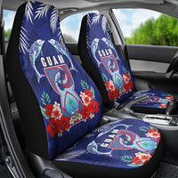 Guam Liberation Day Car Seat Cover The Tribal Latte Stone and Dolphins with Hibiscus Chamorro Culture
