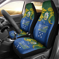 Solomon Islands Car Seat Cover The Guardians-Tribal Crocodile and Shark Melanesian Tattoo
