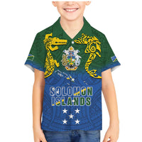 Solomon Islands Family Matching Mermaid Dress and Hawaiian Shirt The Guardians-Tribal Crocodile and Shark Melanesian Tattoo