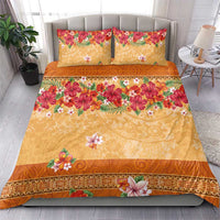 Hawaii Hibiscus Bedding Set Turtles and Tribal Motifs Vintage Floral Style LT03 - Polynesian Pride