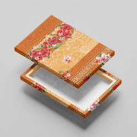 Hawaii Hibiscus Canvas Wall Art Turtles and Tribal Motifs Vintage Floral Style LT03 - Polynesian Pride
