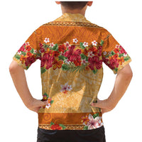 Hawaii Hibiscus Family Matching Mermaid Dress and Hawaiian Shirt Turtles and Tribal Motifs Vintage Floral Style