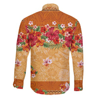 Hawaii Hibiscus Family Matching Off The Shoulder Long Sleeve Dress and Hawaiian Shirt Turtles and Tribal Motifs Vintage Floral Style