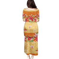 Hawaii Hibiscus Puletasi Turtles and Tribal Motifs Vintage Floral Style LT03 - Polynesian Pride