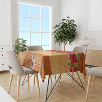 Hawaii Hibiscus Tablecloth Turtles and Tribal Motifs Vintage Floral Style LT03 - Polynesian Pride
