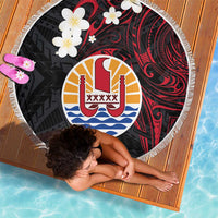 French Polynesia Tiare Day Beach Blanket Seal and Polynesian Pattern LT03 - Polynesian Pride