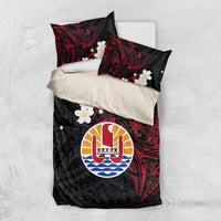 French Polynesia Tiare Day Bedding Set Seal and Polynesian Pattern LT03 US Twin 172cm x 218cm Black - Polynesian Pride