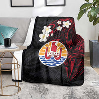 French Polynesia Tiare Day Blanket Seal and Polynesian Pattern LT03 - Polynesian Pride