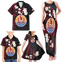 French Polynesia Tiare Day Family Matching Tank Maxi Dress and Hawaiian Shirt Seal and Polynesian Pattern LT03 - Polynesian Pride