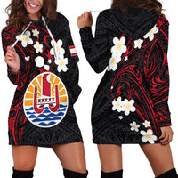 French Polynesia Tiare Day Hoodie Dress Seal and Polynesian Pattern LT03 - Polynesian Pride