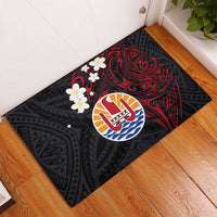 French Polynesia Tiare Day Rubber Doormat Seal and Polynesian Pattern LT03 - Polynesian Pride