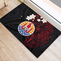 French Polynesia Tiare Day Rubber Doormat Seal and Polynesian Pattern LT03 - Polynesian Pride