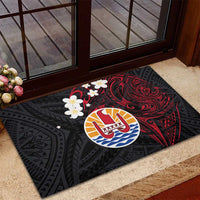 French Polynesia Tiare Day Rubber Doormat Seal and Polynesian Pattern LT03 - Polynesian Pride