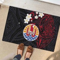 French Polynesia Tiare Day Rubber Doormat Seal and Polynesian Pattern LT03 - Polynesian Pride