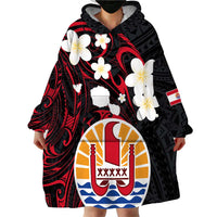 French Polynesia Tiare Day Wearable Blanket Hoodie Seal and Polynesian Pattern LT03 - Polynesian Pride