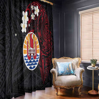 French Polynesia Tiare Day Window Curtain Seal and Polynesian Pattern LT03 - Polynesian Pride