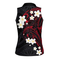 French Polynesia Tiare Day Women Sleeveless Polo Shirt Seal and Polynesian Pattern LT03 - Polynesian Pride