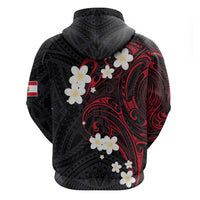 French Polynesia Tiare Day Zip Hoodie Seal and Polynesian Pattern