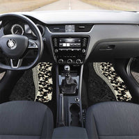 Bula Hibiscus Festival Car Mats Tapa Pattern Half Style LT03 Set 2pcs - Front Beige - Polynesian Pride
