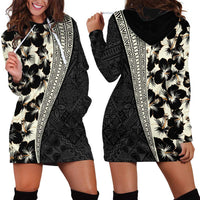 Bula Hibiscus Festival Hoodie Dress Tapa Pattern Half Style LT03 - Polynesian Pride