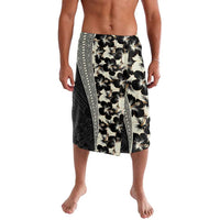 Bula Hibiscus Festival Lavalava Tapa Pattern Half Style LT03 Beige - Polynesian Pride