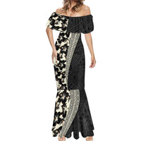 Bula Hibiscus Festival Mermaid Dress Tapa Pattern Half Style