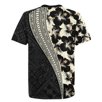 Bula Hibiscus Festival Rugby Jersey Tapa Pattern Half Style LT03 - Polynesian Pride