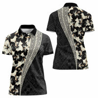 Bula Hibiscus Festival Women Polo Shirt Tapa Pattern Half Style